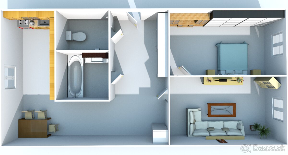 Pekný zariadený 2i byt s umývačkou, TV a wifi - Trieda SNP - 8