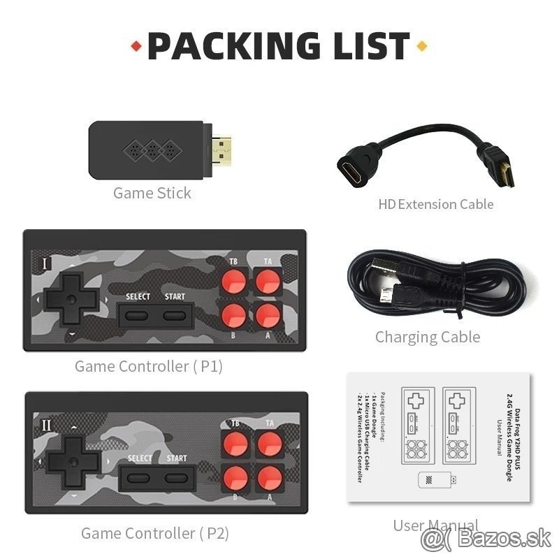 Bezdrôtová herná konzola - nová - viac ako 1700 hier - 8