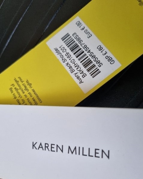 nová čierna kožená kabelka Karen Millen - 8