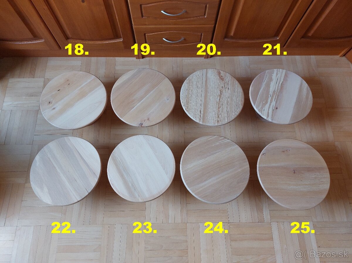 Drevený podnos na tortu, koláče, chlebíčky - 8