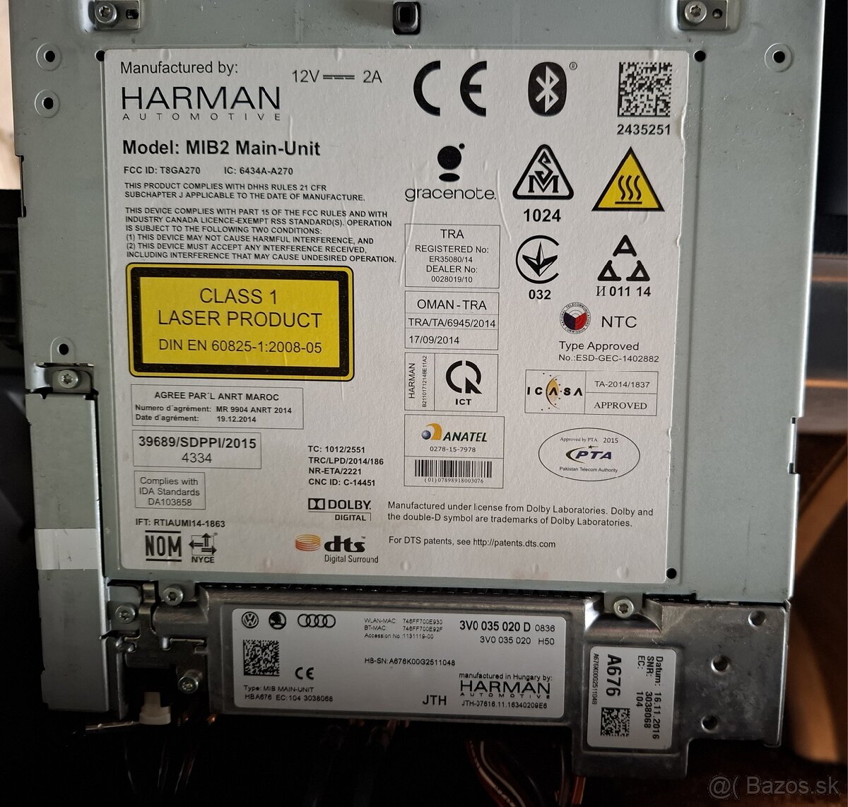 LCD displej + modul autorádia Superb 3 - 8