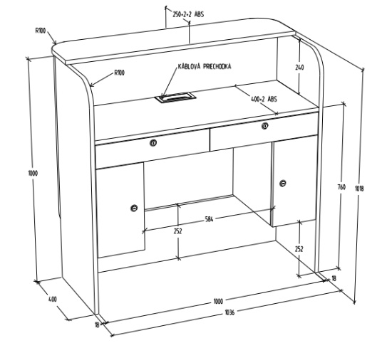Recepčný pult - úplne nový - 8