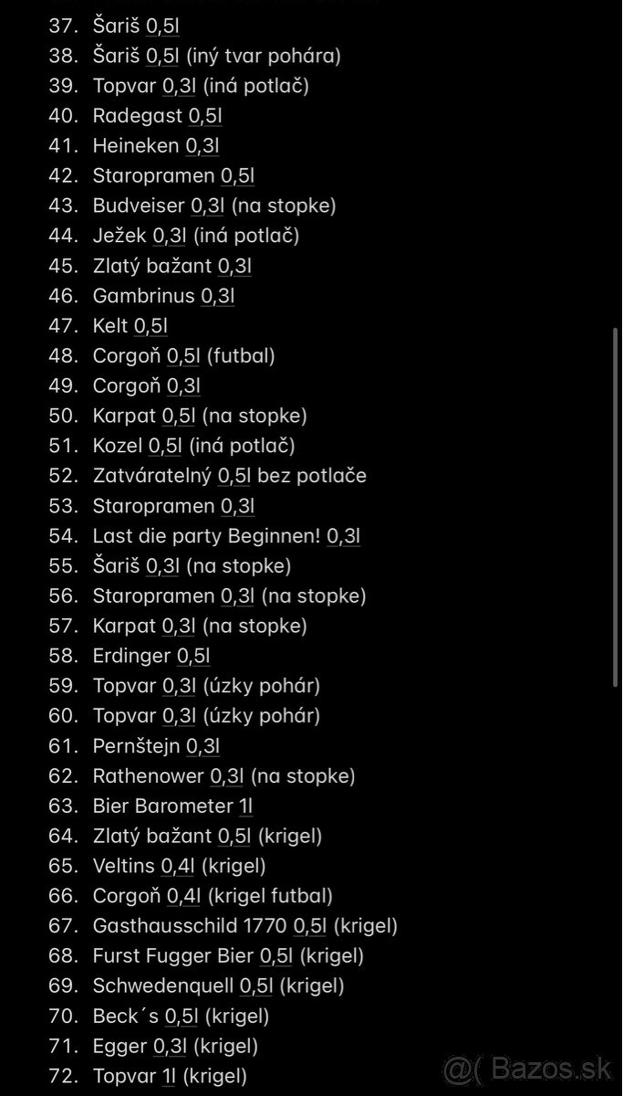 Predám zbierku pivových pohárov / pivové poháre - 8