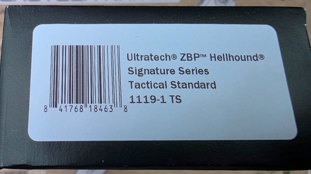 Microtech Ultratech ZBP Black Hellhound Blade - 8