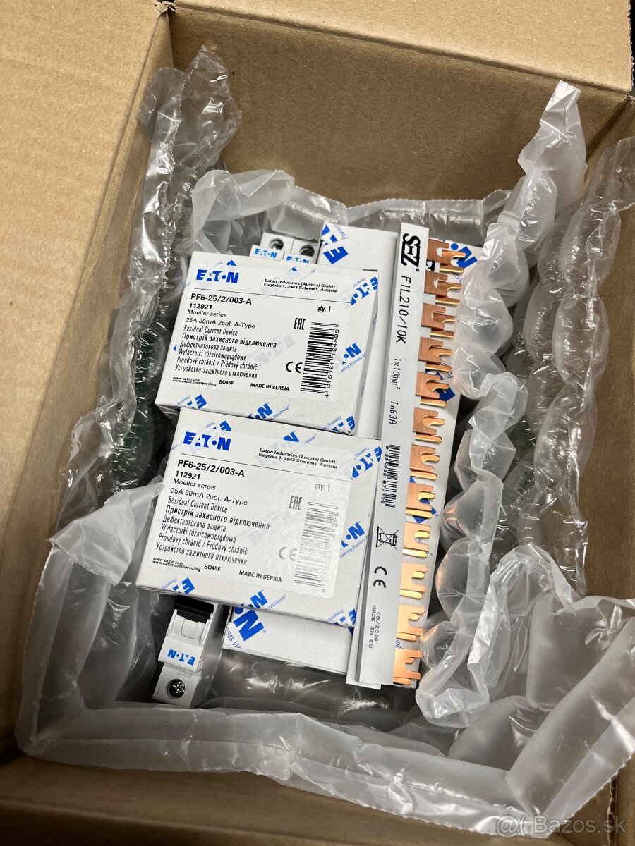 EATON, prúdové chrániče, ističe, rozvádzače, elektromaterial - 8