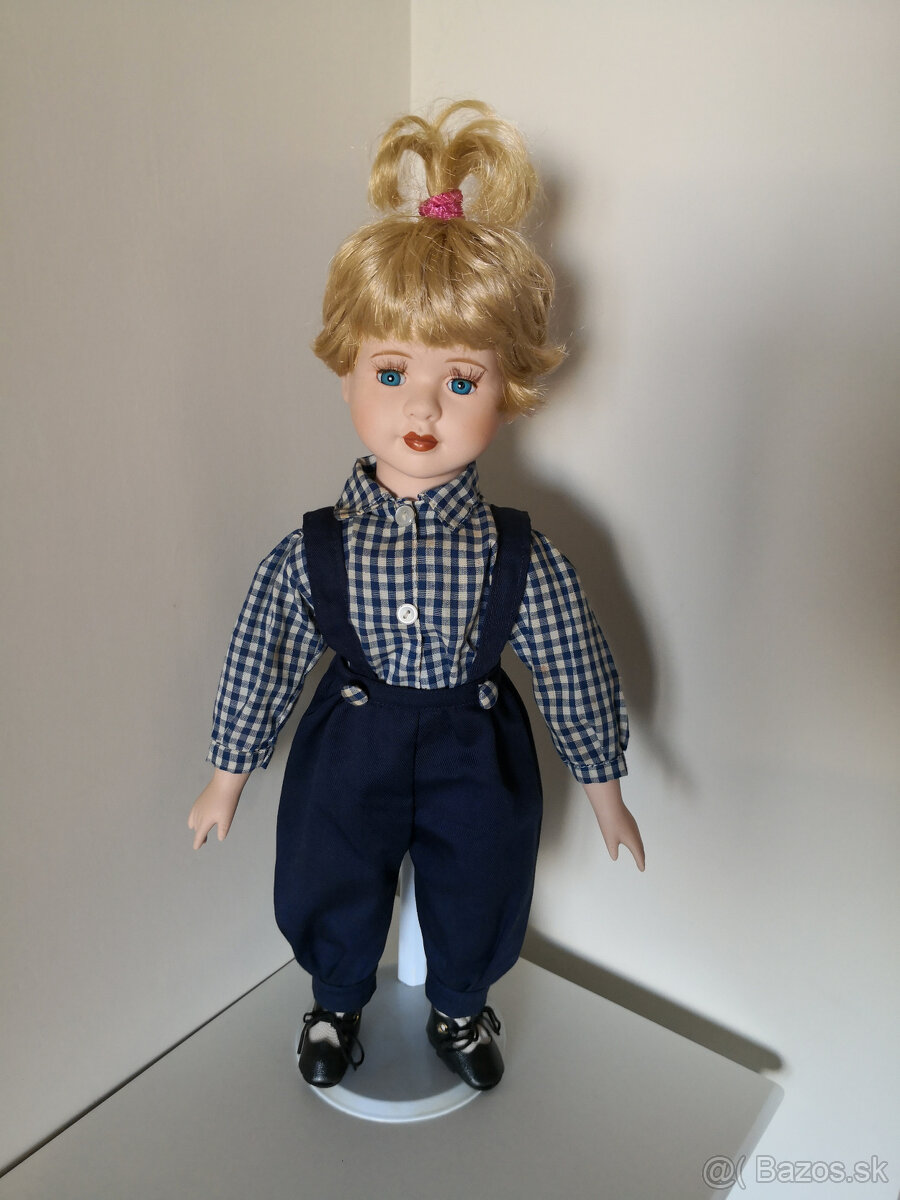 Stará porcelánová zberateľská bábika 42cm - 8