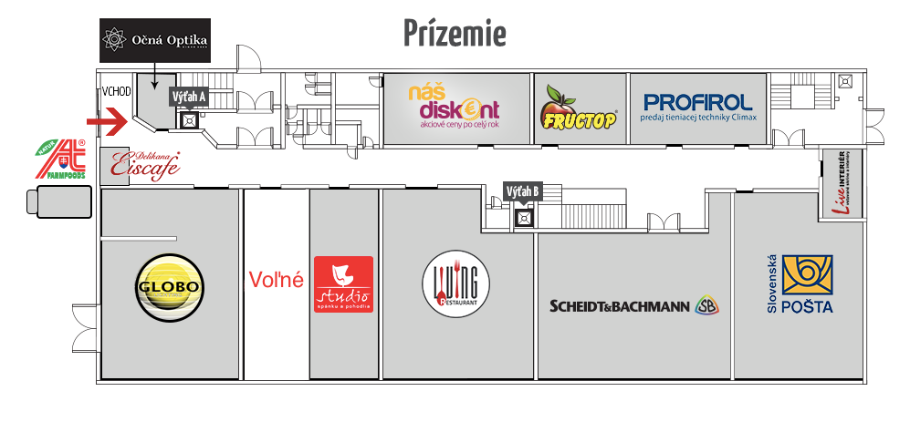 Prenájom 200m2 obchodných priestorov, prízemie Living centra - 8