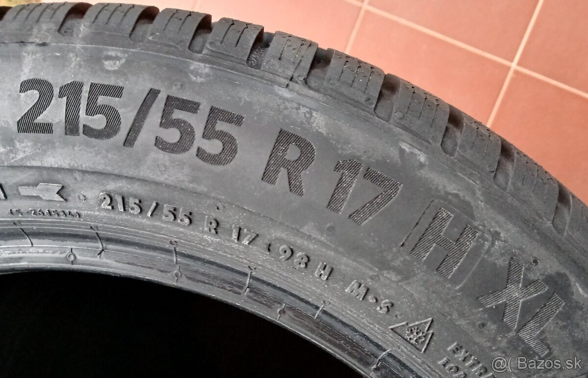Predám nové zimné pneumatiky CONTINENTAL 215/55 R17 98V XL. - 8