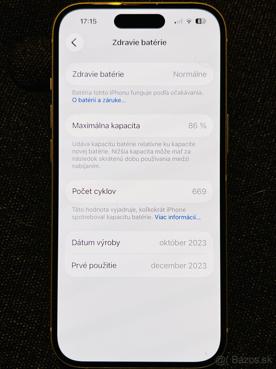 iPhone 15 128GB Žltý - 8