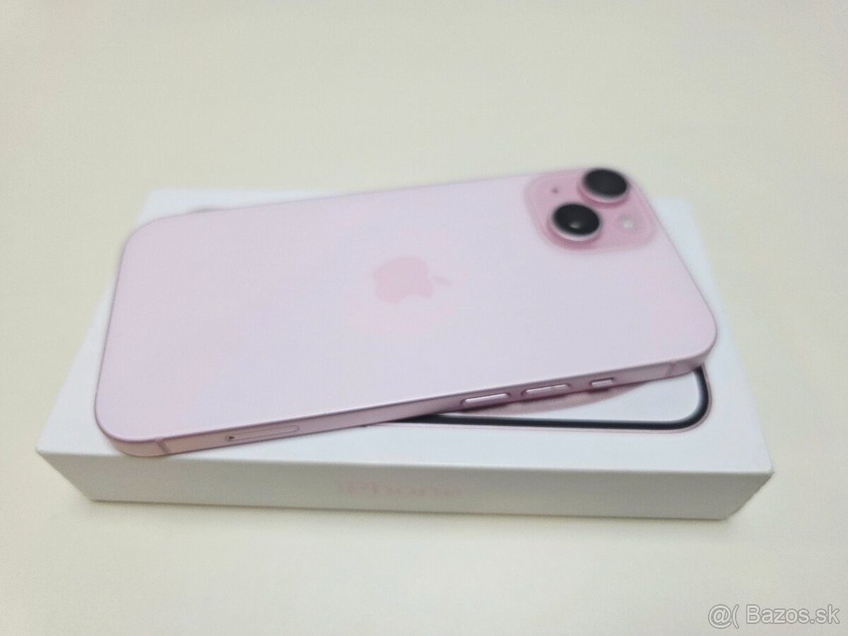 Apple iPHONE 15 PINK 128GB,TOP STAV - 8
