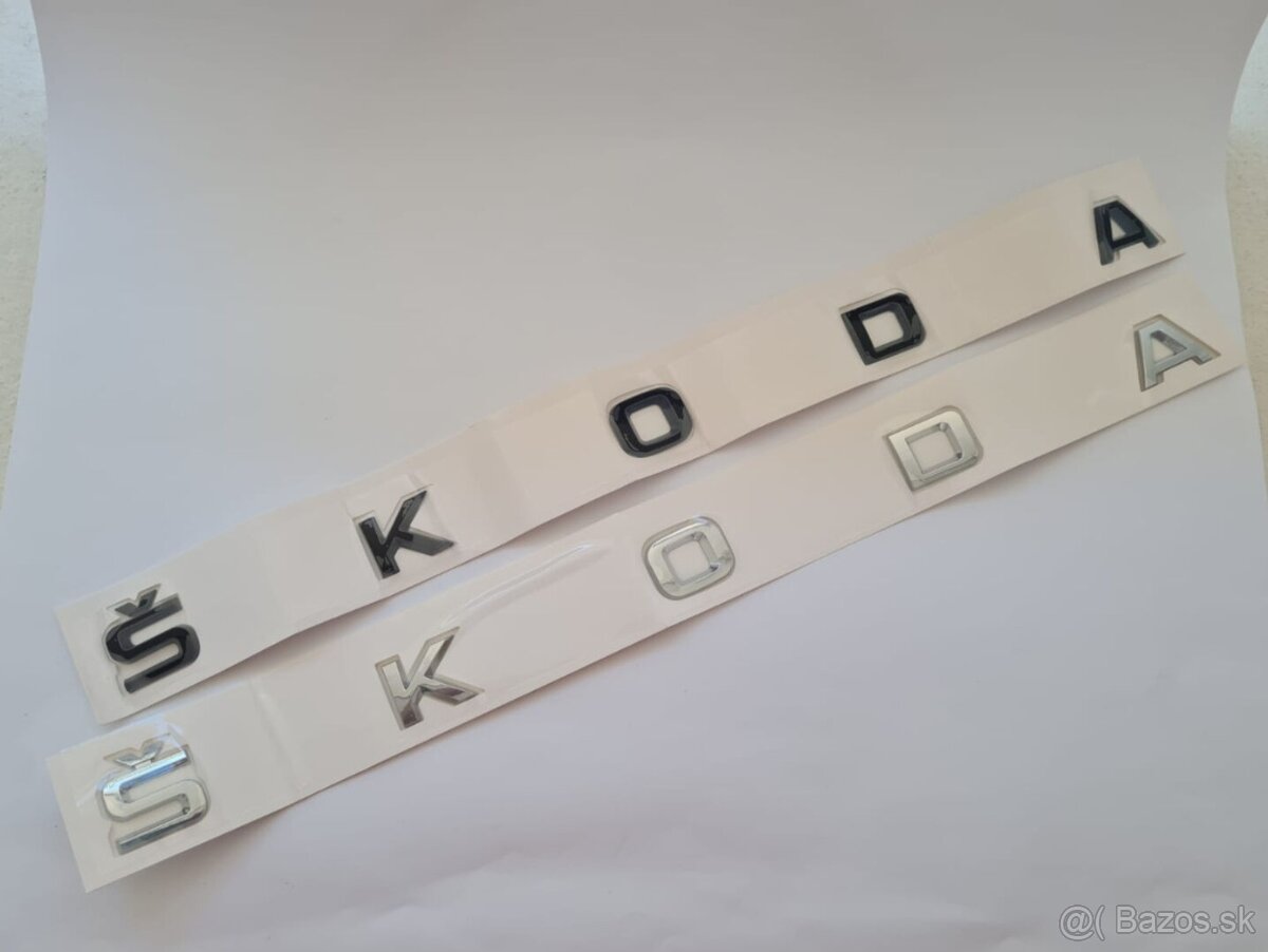 ŠKODA nápisy ČIERNE / CHROMOVE - 8