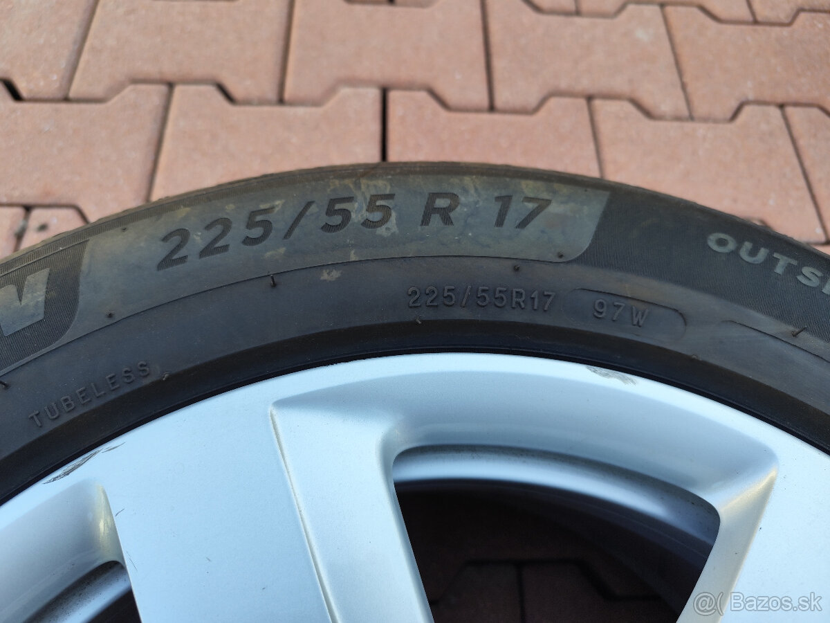 Disky Audi R17 + letné pneu Michelin Primacy 4 225/55 R17 - 8