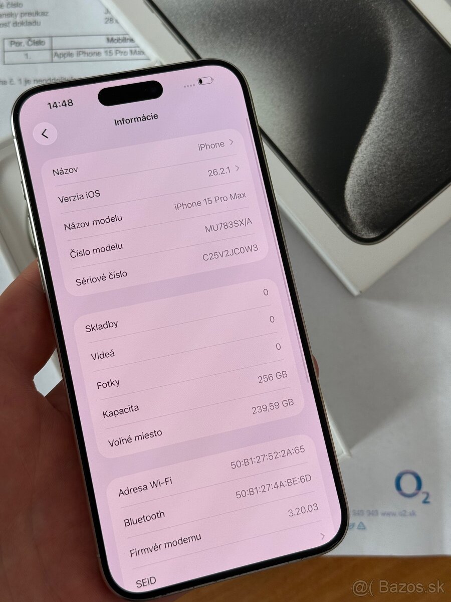 iPhone 15 Pro Max 256gb záruka top stav - 8
