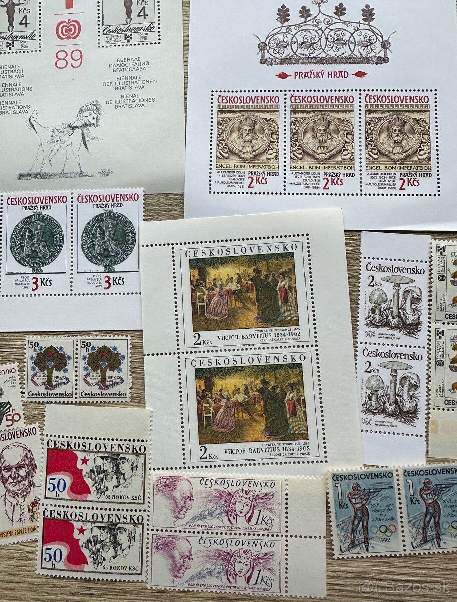 Známky ČSSR aršíky bloky páry c.12 - 8
