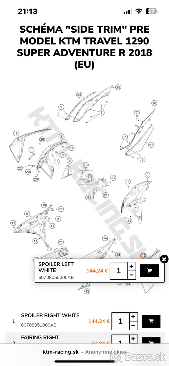 Oem ktm 1290 ADV R bočné plasty 2017-20’ - 8