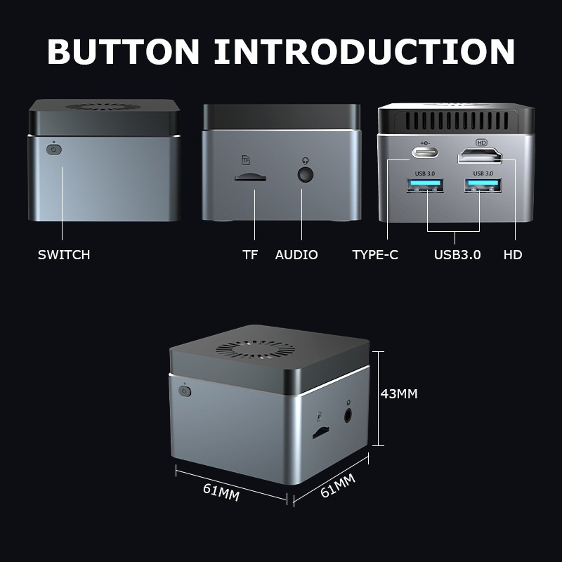 Mini počítač Intel J4125 DDR4 8GB RAM, + viac ako 65 000 hie - 8