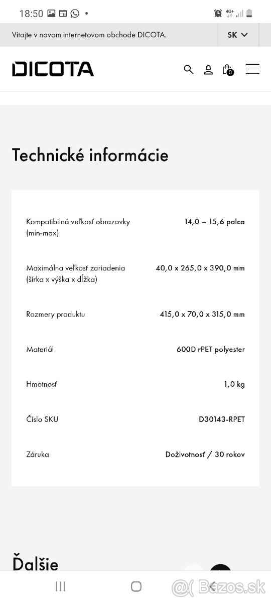 Taška na Notebook Dicota - 8