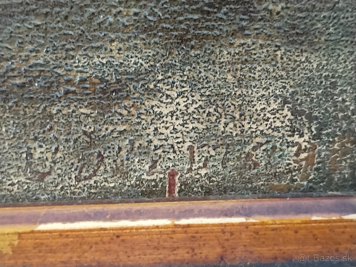 Kostel na kopci je olej na kartonu 82x62 cm - 8