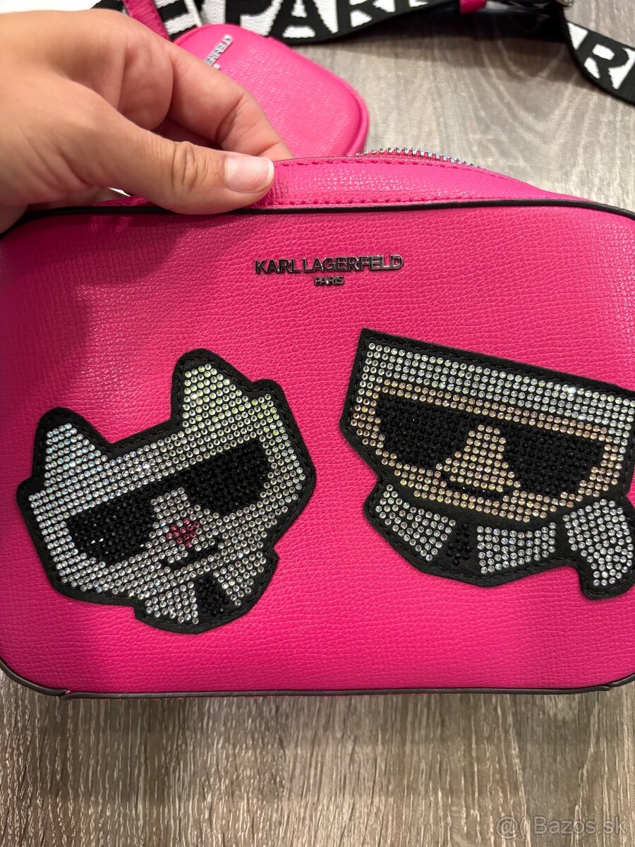 Karl Lagerfeld kožená crossbody kabelka - 8