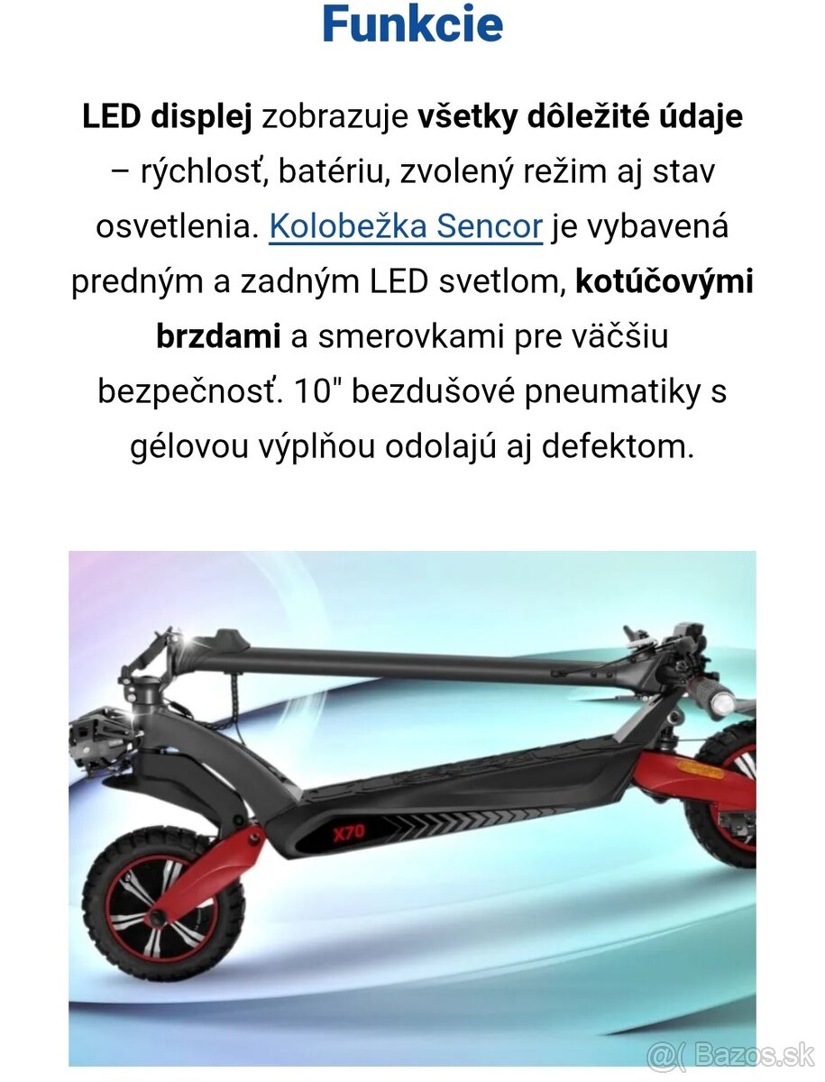 Kolobežka Sencor X70 - 8