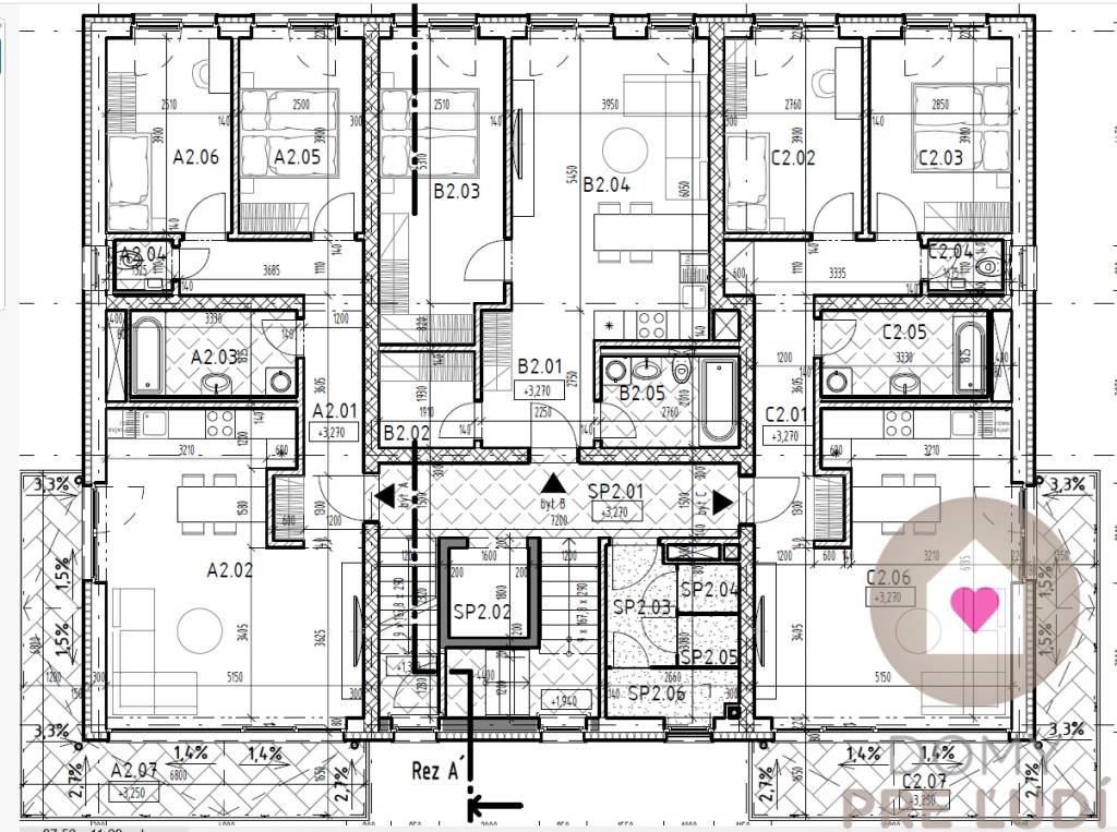 3i. BYT - 74 m2 + 17,5 m2 balkón, TEP. ČERPADLO, KLIMATIZÁCI - 8