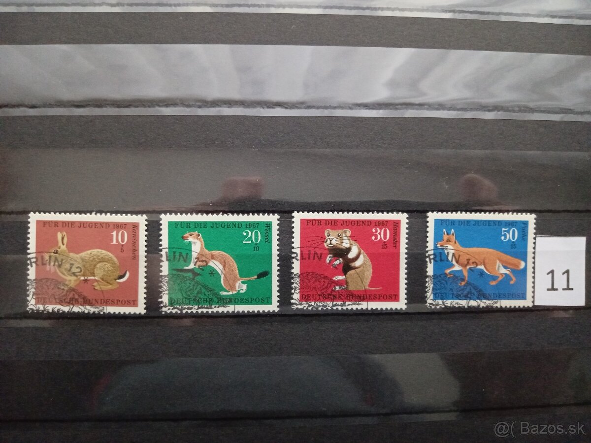 Poštové známky č.497 - FAUNA, flóra, rôzne - 20 sérií - 8