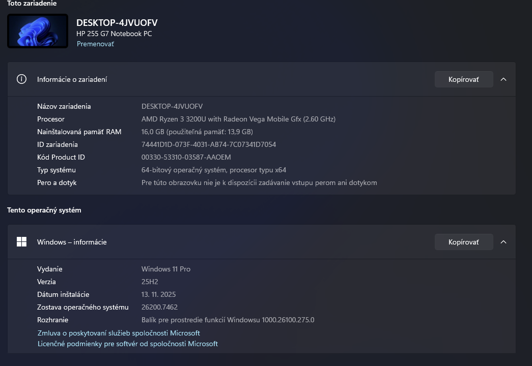 HP 255 G7 - 15.6" / Ryzen 3 / 16GB DDR4 / SSD - 8