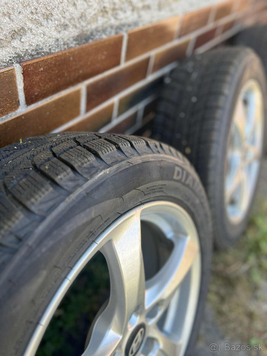 Na predaj zimna sada Pneumatiky 215/55 R17 + disky 5x114,3 - 8