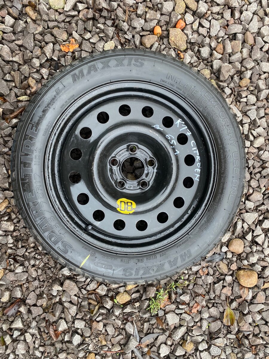 Predám hliníkové rezervné koleso dojazdove tenké - 8