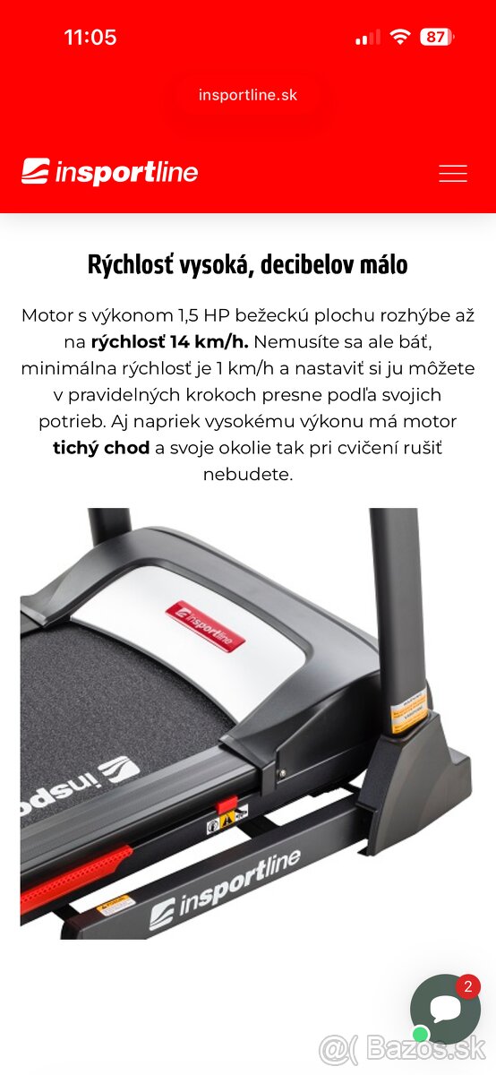 Bežecký pás INSPORTLINE LAVISTER IN 13150 - 8