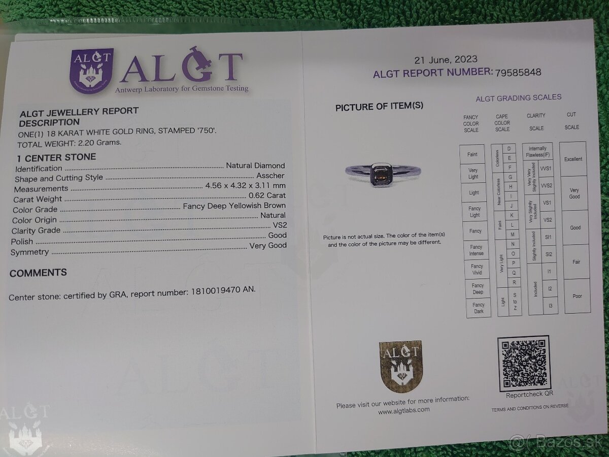 Prsteň z bieleho zlata s diamantom - 8