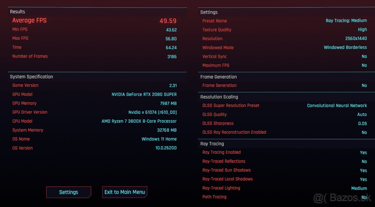 RTX 2080 Super výkonovo = RTX 4060 - 8