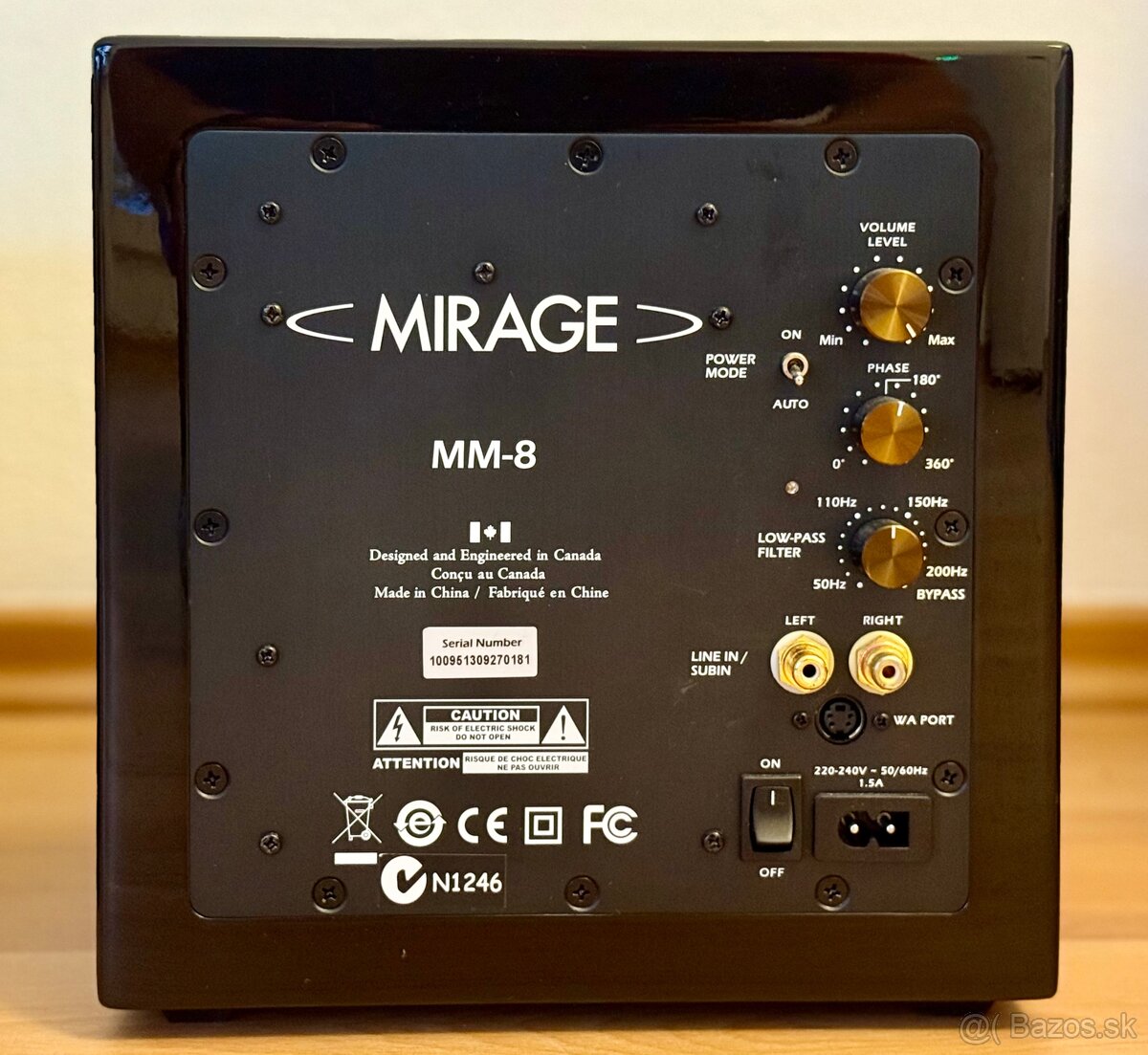 Predám 3 kusy subwoofer Mirage MM-8, gloss black - 8