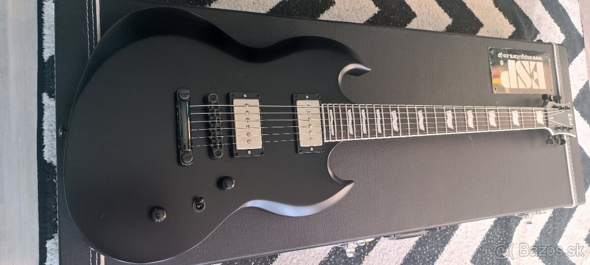 Predám elektrickú gitaru ESP LTD VIPER 400 Baritone Black - 8