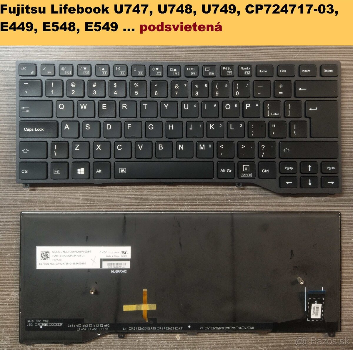Klavesnice Fujitsu E753 E754 // E733 E734 E743// U747 U748 - 8