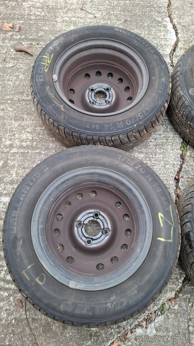 Predám letné pneumatiky s diskami – Opel – 175/70 R14 - 8