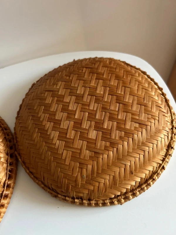 2 ks staré ratanové misky - 8