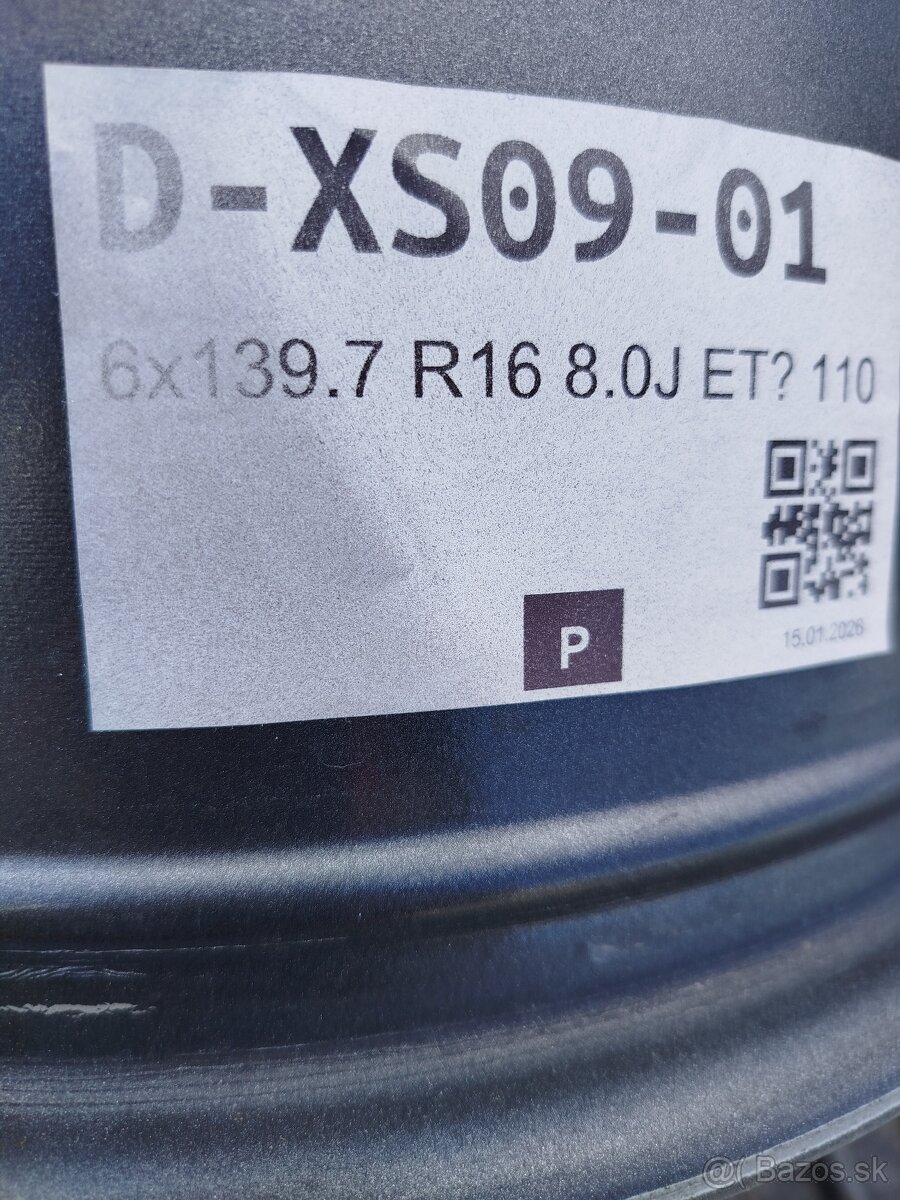 Disky 6x139,7 R16 - 8