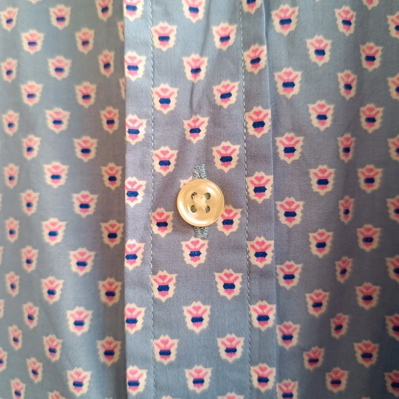 Polo Ralph Lauren modrá košeľa s dlhým rukávom s kvetmi S - 8