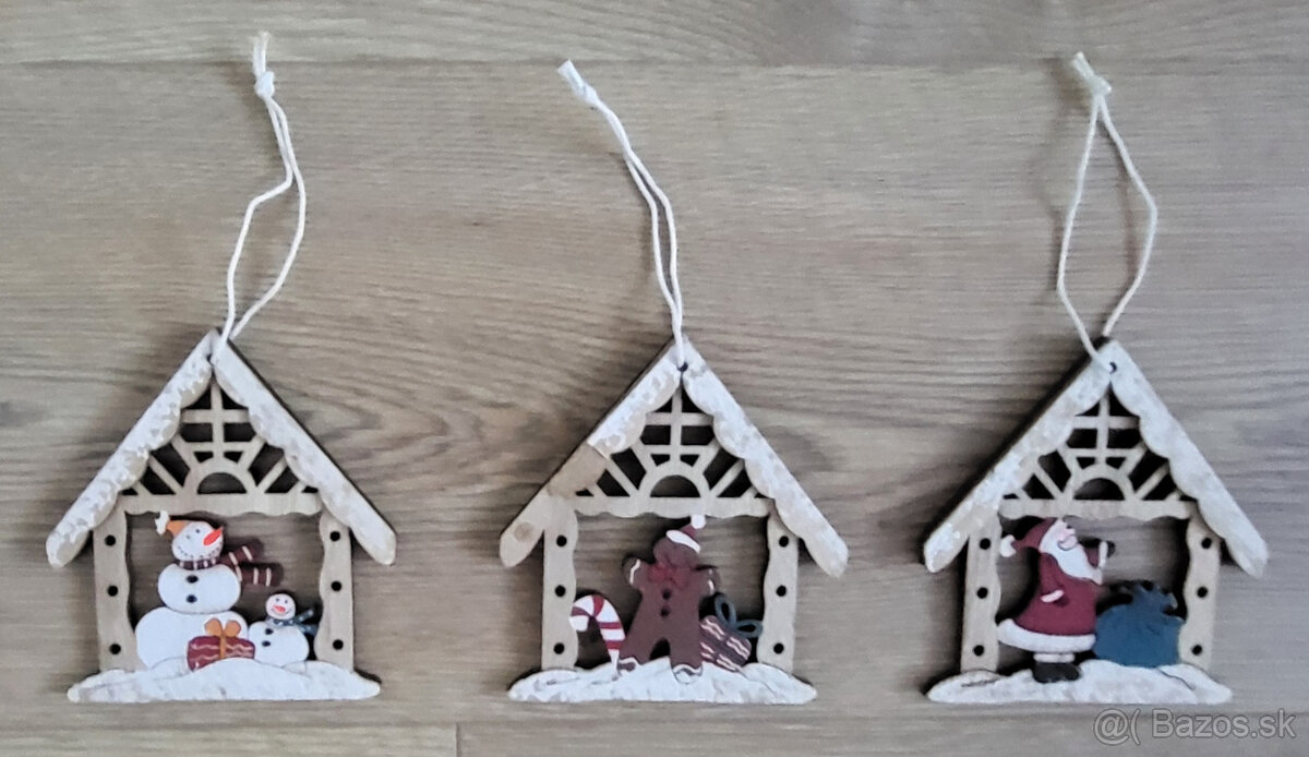 Vianočné drevené ozdoby: 1 ks / 1,50 € - 8