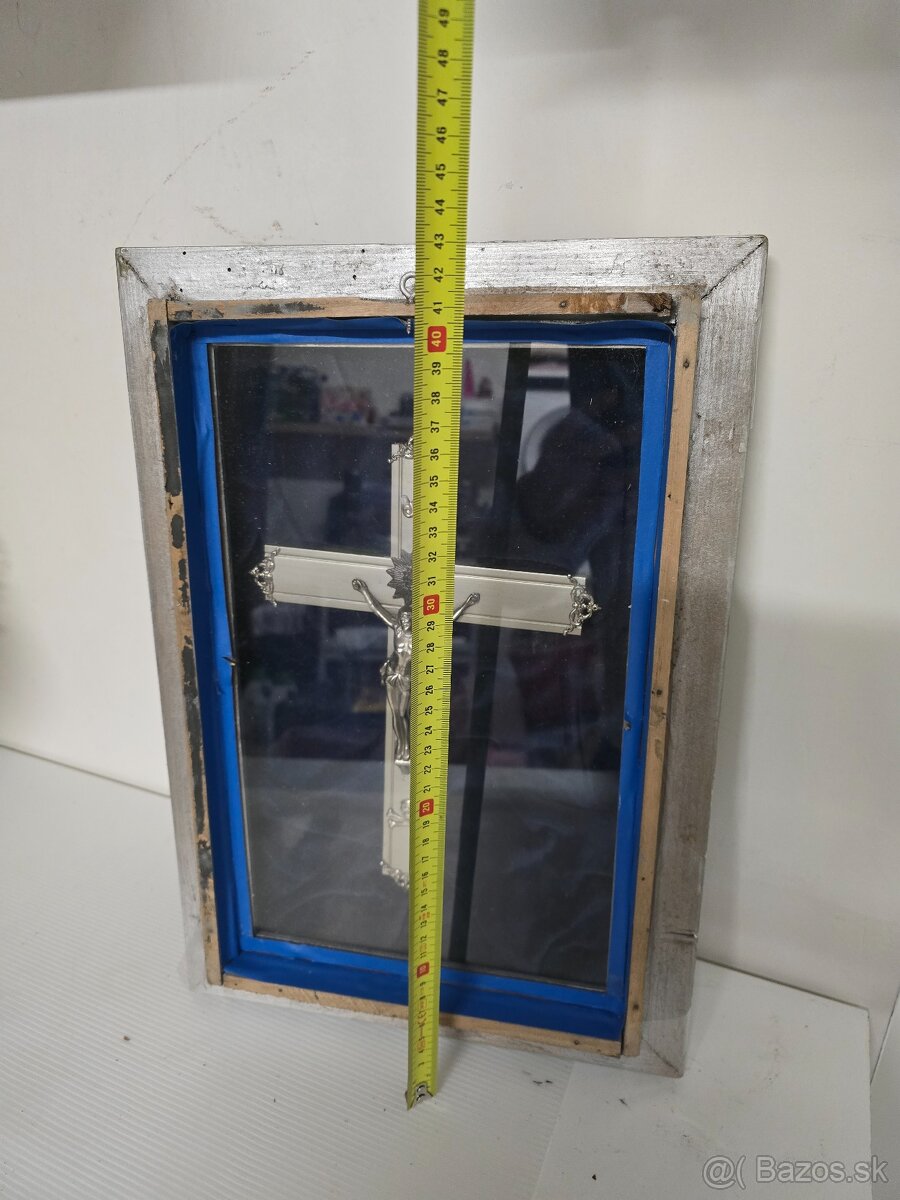 Nástenné drevene hodiny 2x + kríž - 8