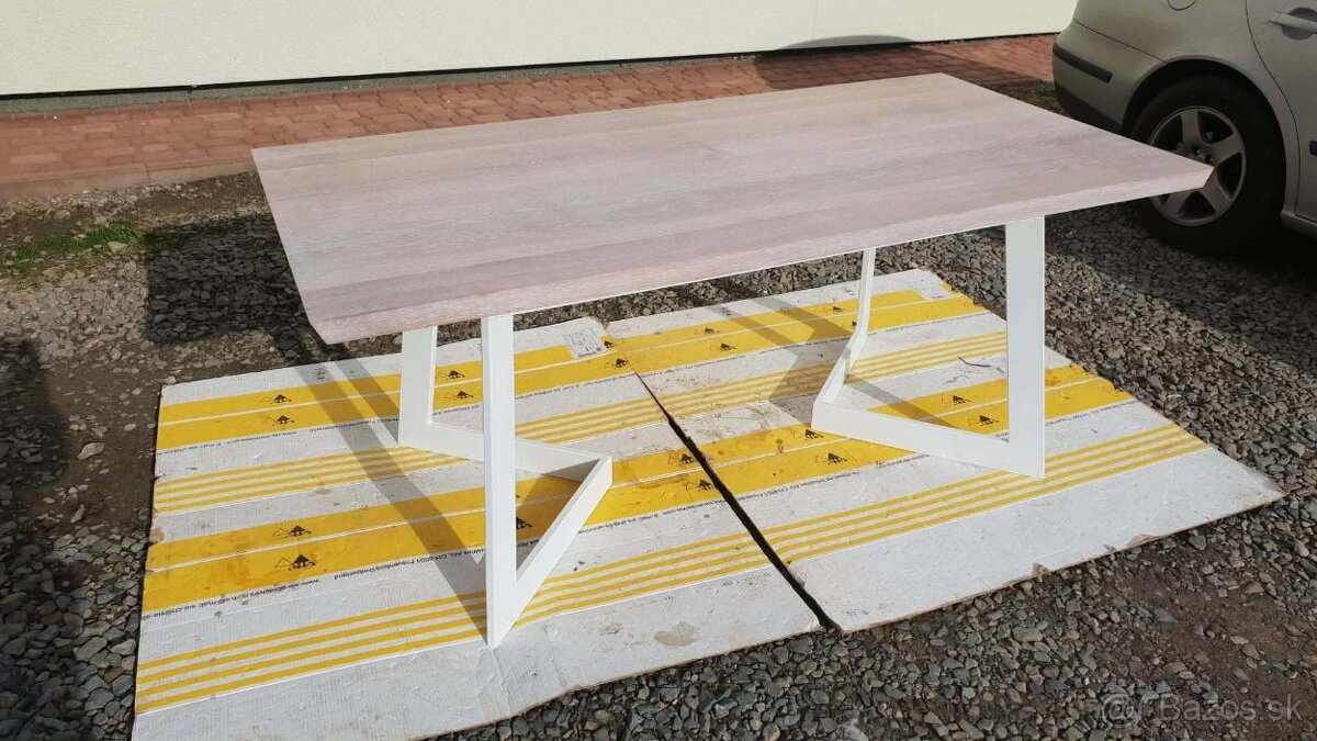 Dubový loftový stôl, moderný - 8