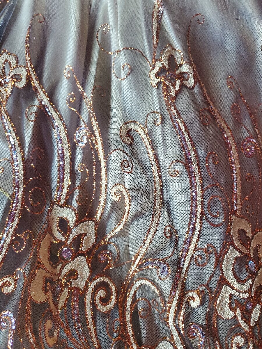 Spoločenské šaty zlaté - 8