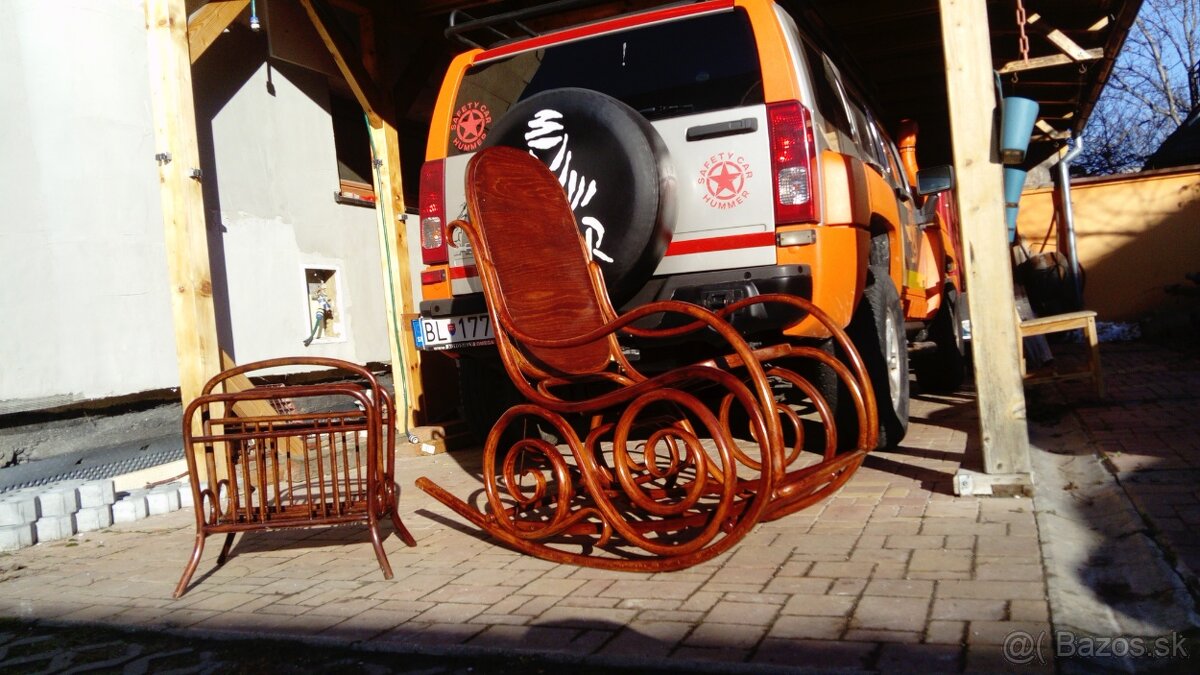 THONET Bank Vienna: Držiak na časopisy a Hojdacie kreslo - 8