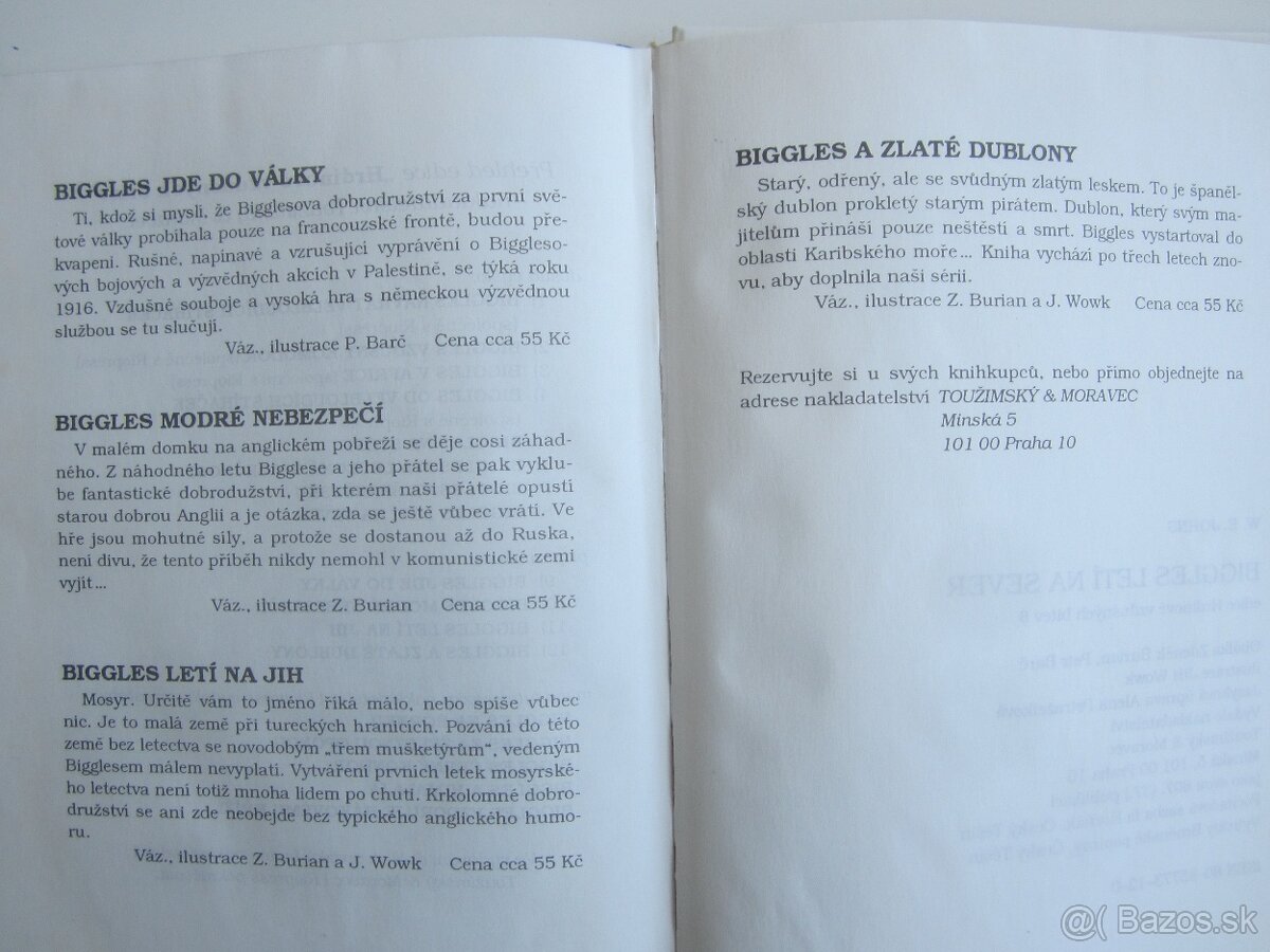 Knihy o vojnovom pilotovi Biggles . - 8