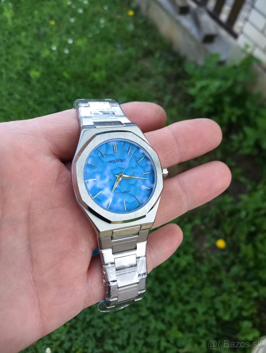 Nové elegantné pánske hodinky s modrým - 8