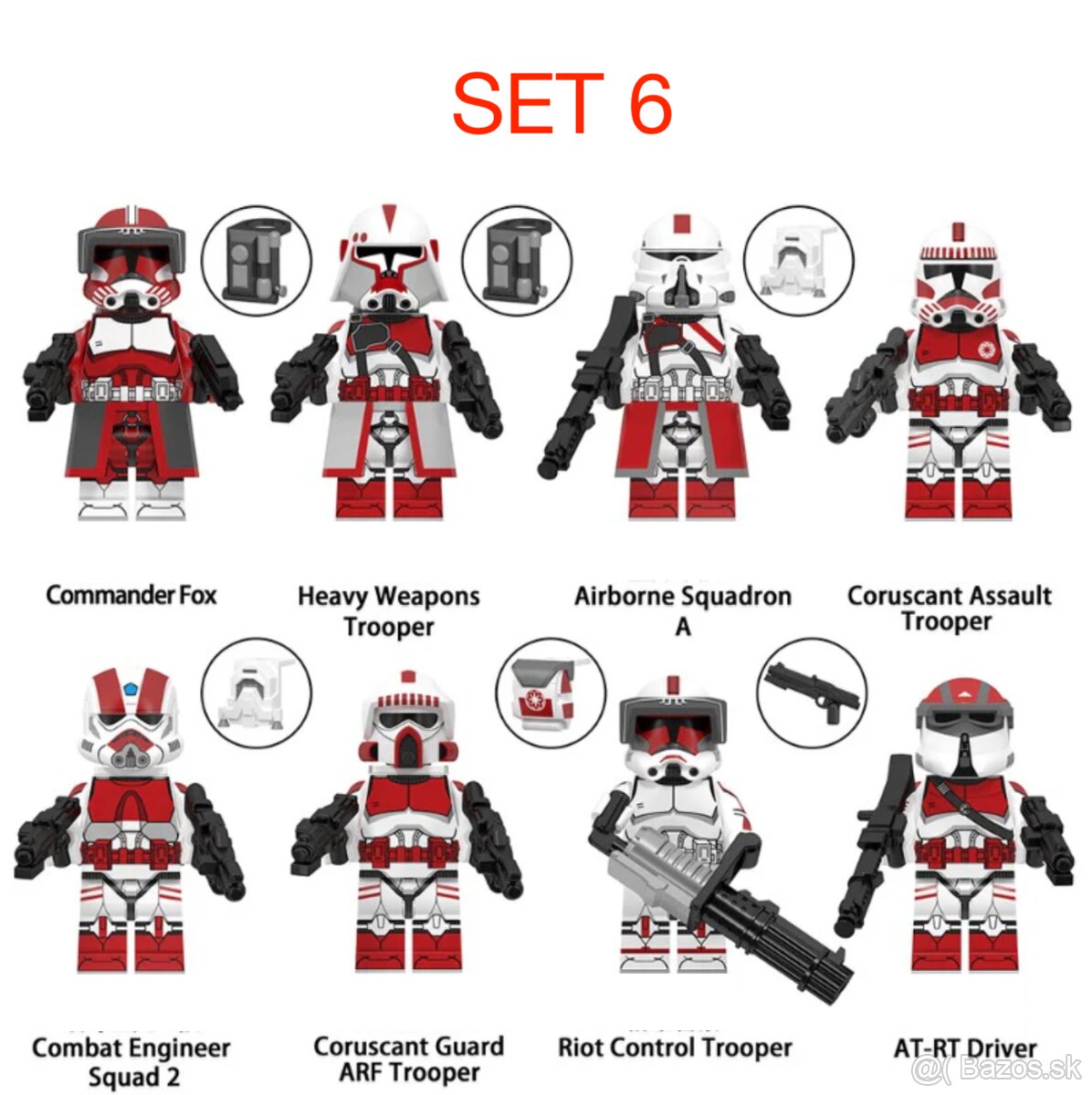 Rôzne figúrky Star Wars 2 (8ks) - typ lego - nové - 8