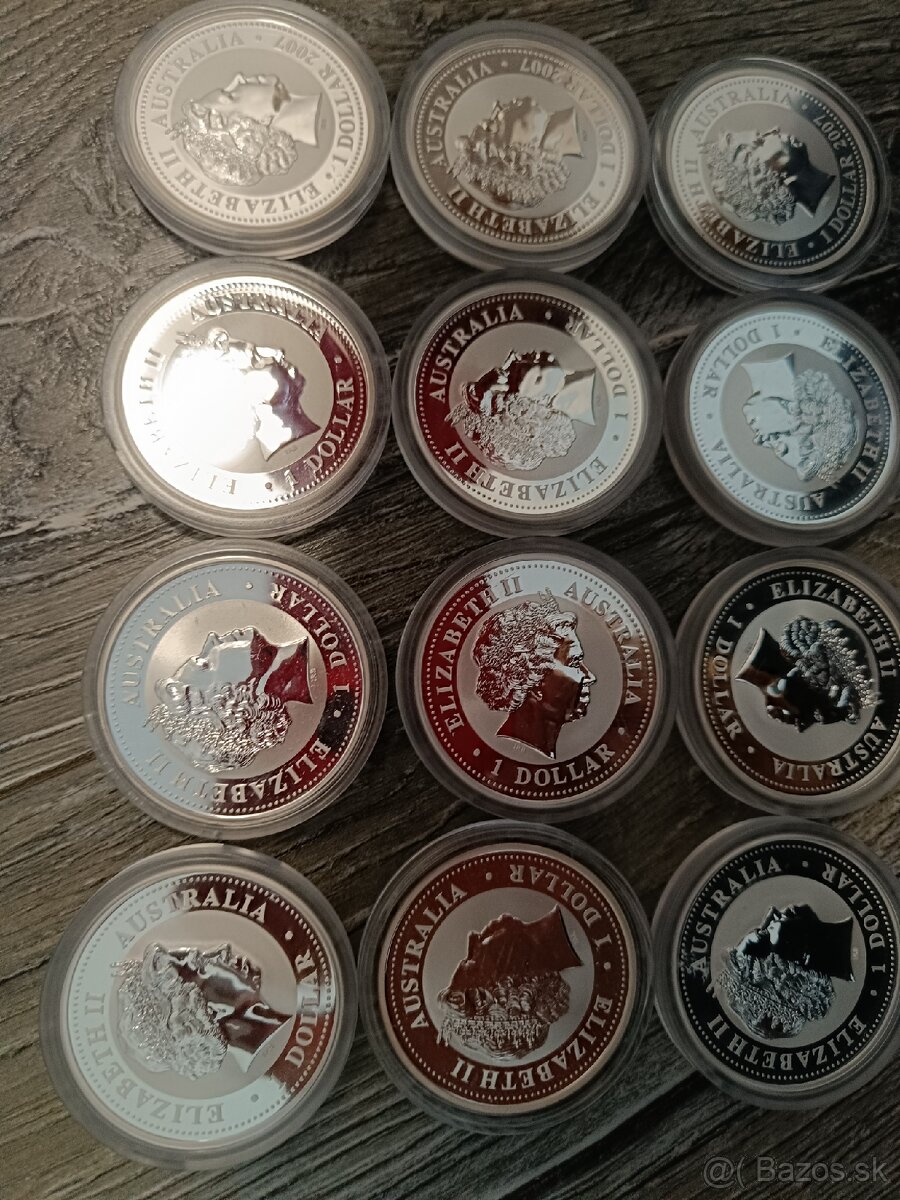 Kompletná séria mincí Lunar I 1oz. Austrália. - 8