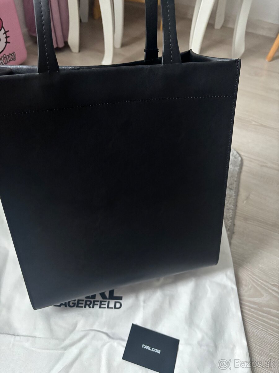 KABELKA KARL LAGERFELD K/IKONIK 2.0 LEATHER TOTE BLACK - 8