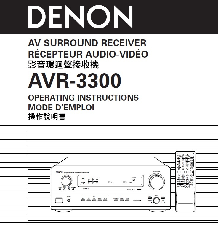 Receiver Denon AVR-3300 - 8